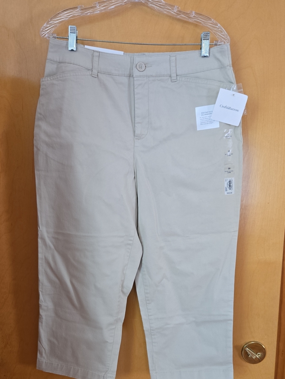 croft & barrow beige capri pants